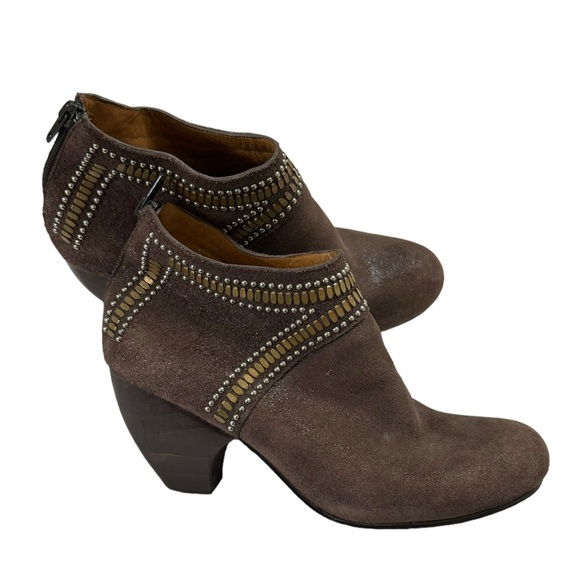 Calleen Cordero Metallic Brown Handcrafted SOMBRA Ankle Boots 9.5 - Picture 11 of 12